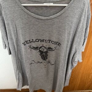 Maurices Gray Graphic Tee with Bull Design